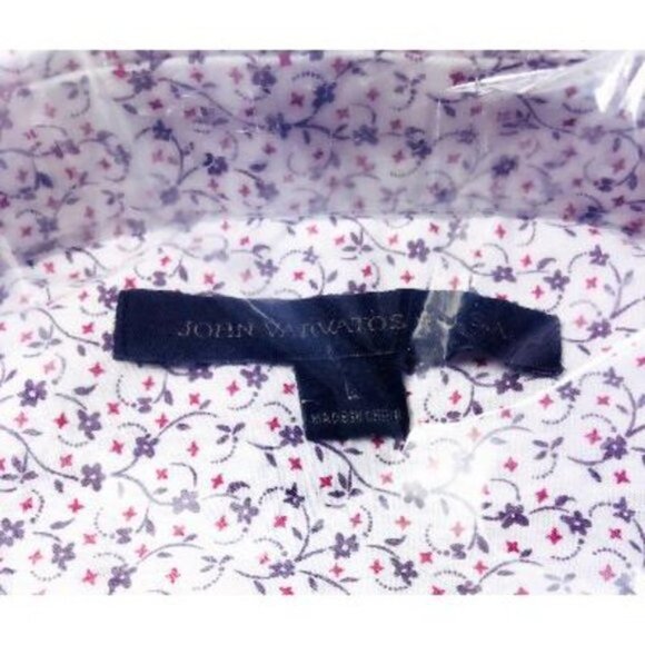 John Varvatos Mens White Mayfield Sport Long Sleeve Button Up Shirt Sz L New - Picture 4 of 7